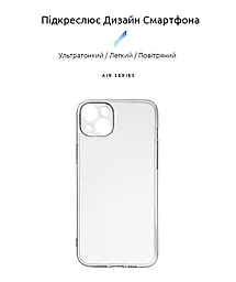 Чехол ArmorStandart Air для Apple iPhone 14 Plus Camera cover Clear (ARM64027) - миниатюра 2