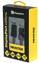Видеокабель Maxxter DisplayPort Cable v1.2 1.8м Black (CCBP-DP-DP-1.8) - миниатюра 2