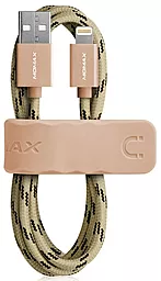 USB Кабель Momax Elit Link Lightning Cable Woven Braid 2.4A Gold (DDMMFILFPL)