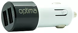 Автомобильное зарядное устройство Optima 2USB 2.1A Charger Black