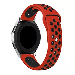 Змінний ремінець для розумного годинника Nike Style для Huawei Watch GT/GT 2 46mm/GT 2 Pro/GT Active/Honor Watch Magic 1/2/GS Pro/Dream (705799) Red Black - мініатюра 2