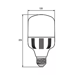 Светодиодная лампа EUROLAMP 40W E40 6500K сверхмощная (LED-HP-40406) - миниатюра 3