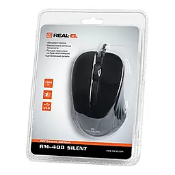 Компьютерная мышка REAL-EL RM-400 Silent Black - миниатюра 2