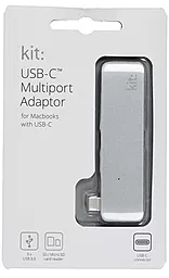 Kit USB-C to 3xUSB 3.0, SD/microSD reader Space Grey (C5IN1GR) - миниатюра 2