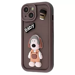 Чехол Pretty Things Case для Apple iPhone 14  brown/baby