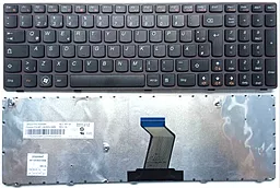 Клавіатура для ноутбуку Lenovo B570 B575 B580 B590 V570 V575 V580 Z570 Z575 purple frame чорна