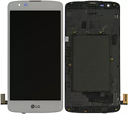 Дисплей LG Escape 3, K8 2016, Phoenix 2 (K350, K373, LM-X212(G), VS500PP) з тачскріном і рамкою, оригінал, White