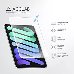 Защитное стекло ACCLAB Full Glue для Apple iPad mini 6 Black - миниатюра 5