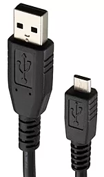 Кабель USB PowerPlant 1.5M micro USB Cable Black (KD00AS1243 ) - миниатюра 2