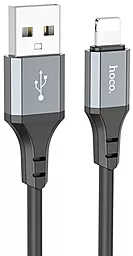 Кабель USB Hoco X92 Honest Silicone 12W 2.4A 3M Lightning Cable Black