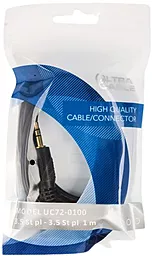 Аудио кабель Ultra AUX mini Jack 3.5mm M/M Cable 1 м black (UC72-0100) - миниатюра 3