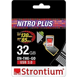 Флешка Strontium 32GB Nitro Plus Silver OTG USB 3.0 (SR32GSLOTG1Z) - миниатюра 3