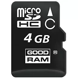 Карта памяти GooDRam microSDHC 4GB Class 4 (SDU4GHCGRR10)