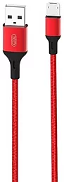 Кабель USB XO NB143 Braided 12W 2.4A micro USB Cable Red