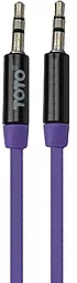 Аудио кабель TOTO TAR-34 Flat AUX mini Jack 3.5mm M/M Cable 0.9 м violet