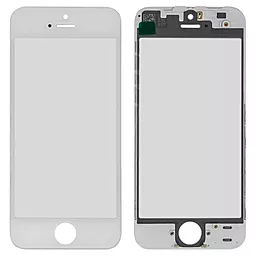 Корпусне скло дисплея Apple iPhone 5 (з OCA плівкою) with frame White