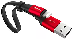 Кабель USB Baseus Nimble Portable 0.23M Lightning Cable Black/Red (CALMBJ-B91) - миниатюра 2