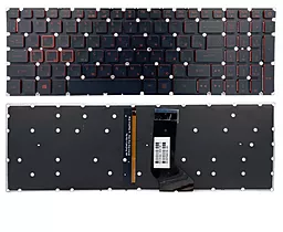 Клавиатура для ноутбука Acer Nitro 5 AN515-41 AN515-42 AN515-51 AN515-52 AN515-53 PWR без рамки подсветка Прямой Enter Black