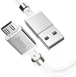 Кабель USB Hoco U91 Magnetic micro USB Cable White - миниатюра 4