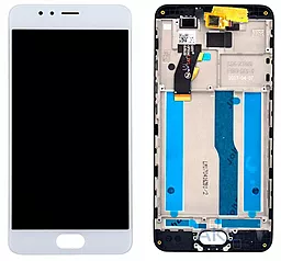 Дисплей Meizu M5s, M5s mini (M612) с тачскрином и рамкой, оригинал, White