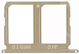 Держатель (лоток) Сим карты Samsung Galaxy S6 G920 Dual SIM Gold