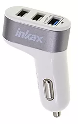 Автомобильное зарядное устройство Inkax 3 USB 3.1A + IP5/6 cable White (CD-06) - миниатюра 2