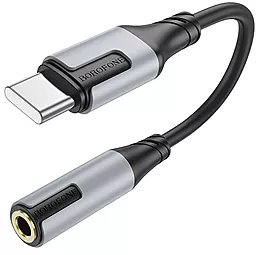 Аудио-переходник Borofone BV19 Creator Digital Audio Converter M-F USB Type-C -> 3.5mm Black - миниатюра 2
