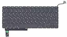 Клавіатура для ноутбуку Apple MacBook Pro A1286 без рамки, вертикальний Enter, Original, Black - мініатюра 2