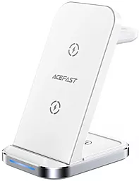 Бездротовий (індукційний) зарядний пристрій AceFast E15 15W desktop 3-in-1 wireless charging stand White (AFE15W)