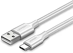 Кабель USB Ugreen US287 Nickel Plating 3A 2M USB Type-C Cable White
