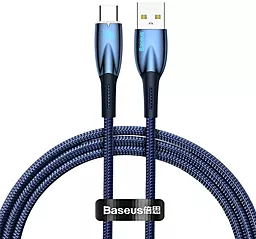 USB Кабель Baseus Glimmer Series Fast Charging 100w 5a USB Type-C cable blue (CADH000403)