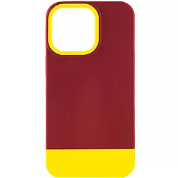 Чехол Epik TPU+PC Bichromatic для Apple iPhone 13 Pro Max (6.7") Brown burgundy / Yellow