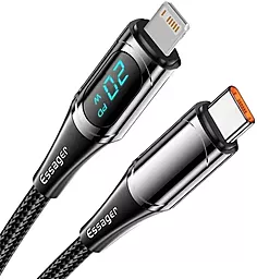 Кабель USB PD Essager LED Digital Display 20w 3a USB Type-C - Lightning cable black (EXCTL-YD01) - миниатюра 2
