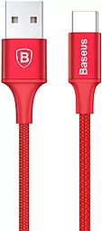 Кабель USB Baseus Rapid Series LED USB Type-C Cable Red (CATSU-B09)