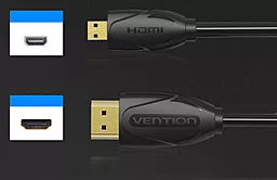 Видеокабель Vention Micro HDMI - HDMI v2.0 4k 60hz 2m black (VAA-D03-B200) - миниатюра 7