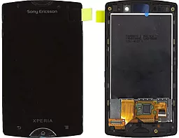 Дисплей Sony Xperia Active SK17i з тачскріном і рамкою, оригінал, Black