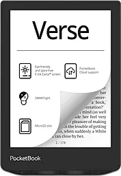 Электронная книга PocketBook 629 Verse Mist Grey (PB629-M-CIS)