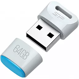 Флешка Silicon Power Touch T06 64GB USB 2.0 (SP064GBUF2T06V1W) White - миниатюра 2