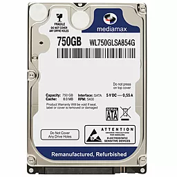 Жесткий диск для ноутбука Mediamax 750 GB 2.5 (WL750GLSA854G_)