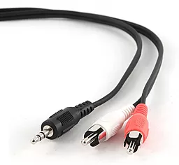 Аудіо кабель Cablexpert Aux mini Jack 3.5 mm - 2хRCA M/M Cable 1.5 м black (CCA-458)
