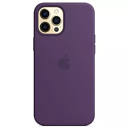 Чохол Apple Silicone Case Full with MagSafe and SplashScreen для Apple iPhone 12 Pro Max  Amethyst