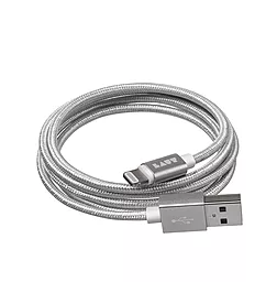 Кабель USB Laut LINK Metallics Lightning Silver (LAUTLKMLTN1.2SL) - миниатюра 2