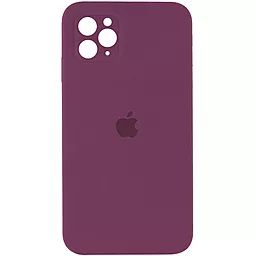 Чехол Silicone Case Full Camera Square для Apple iPhone 11 Pro Maroon