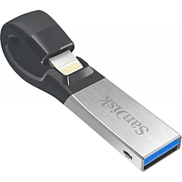 Флешка SanDisk 64GB iXpand USB 3.0 /Lightning (SDIX30N-064G-GN6NN) Silver/Black - миниатюра 2