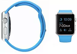 Сменный ремешок для умных часов Apple Watch Silicon 38mm Blue - миниатюра 2
