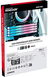 Оперативная память Kingston Fury 16 GB DDR5 6400 MHz Renegade Silver/White RGB (KF564C32RWA-16) - миниатюра 5