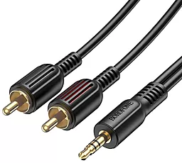 Аудио кабель Borofone BL11 mini Jack 3.5mm - 2xRCA M/M Cable 1.5 м black - миниатюра 5