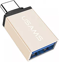 OTG-переходник Usams Type-C to USB 3.1 Gold (US-SJ028)