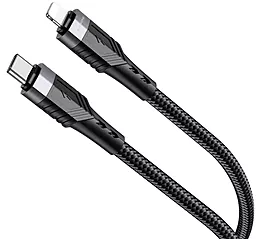 Кабель USB PD Borofone BU35 20W 2.4A 1.2M USB Type-C - Lightning Cable Black