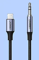 Аудио кабель Ugreen US315 MFI Aux mini Jack 3.5 mm - Lightning M/M Cable 1 м black - миниатюра 3